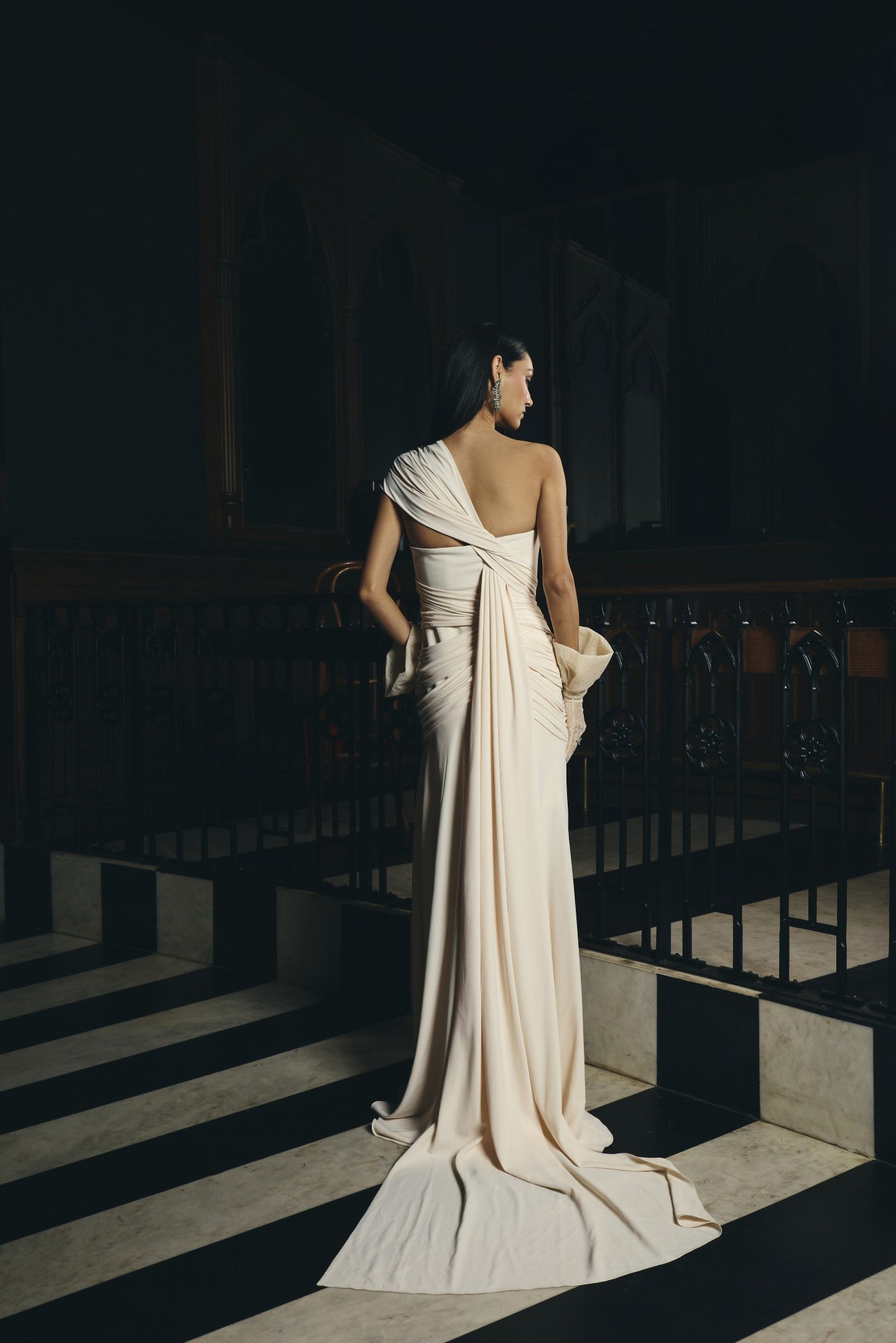 Ruched Drape Gown
