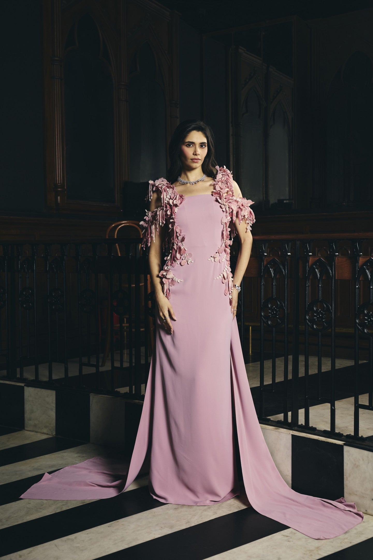 Petal Cascade Gown