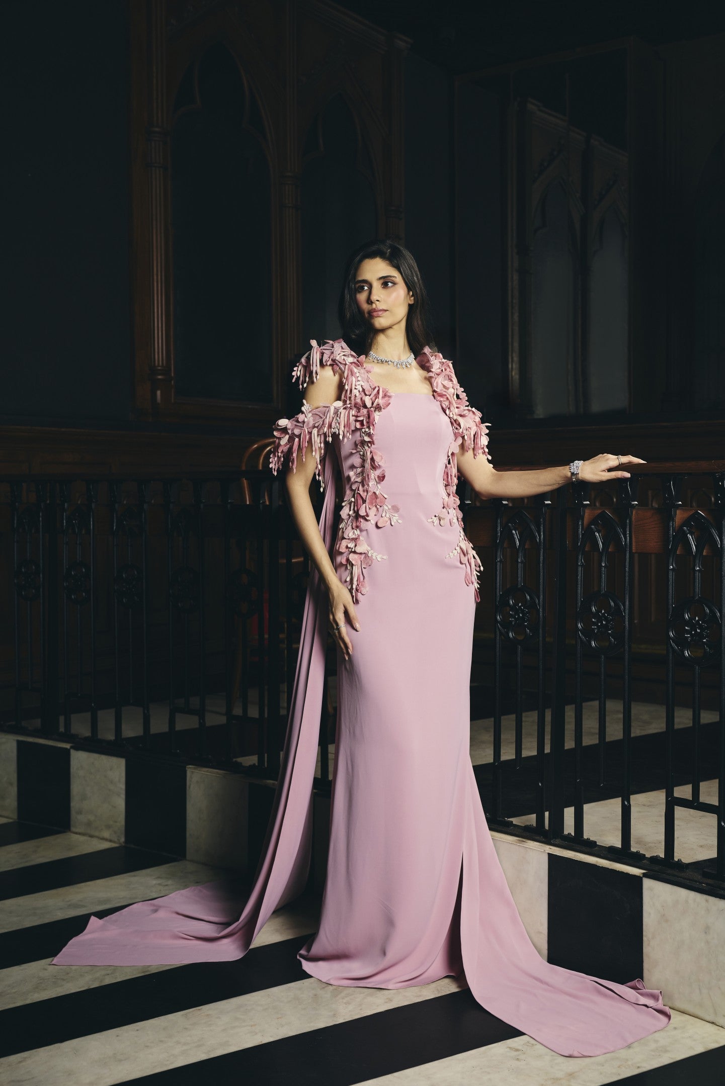 Petal Cascade Gown
