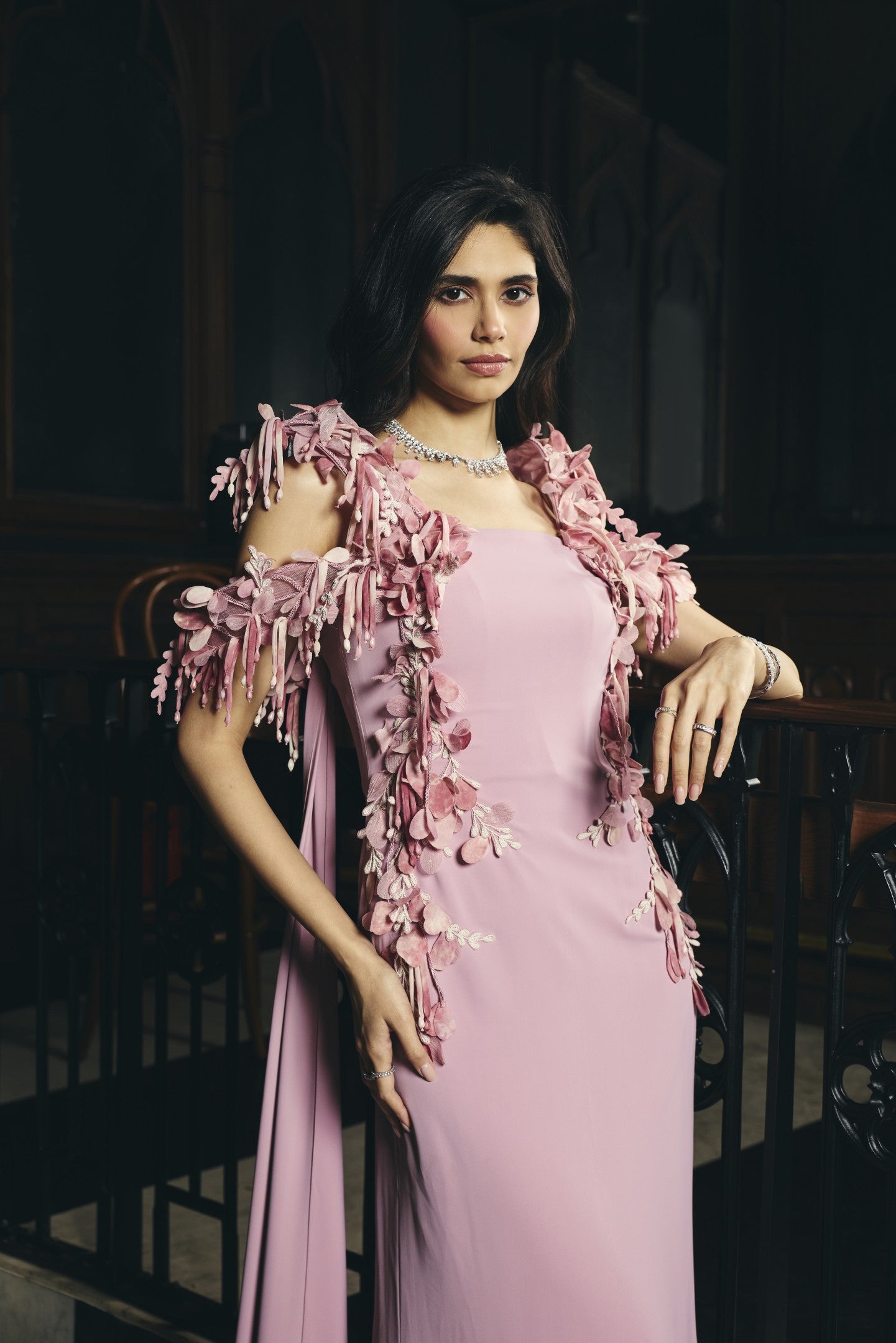 Petal Cascade Gown