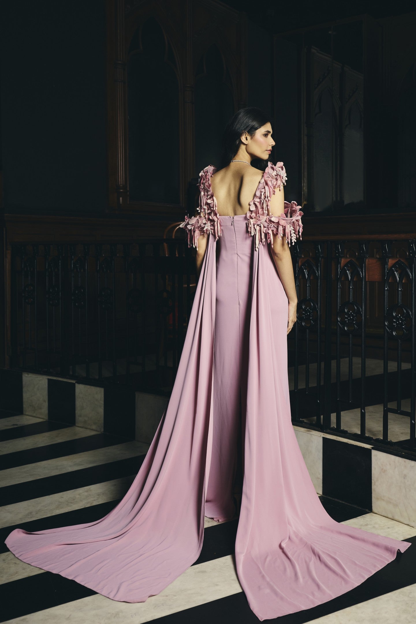Petal Cascade Gown