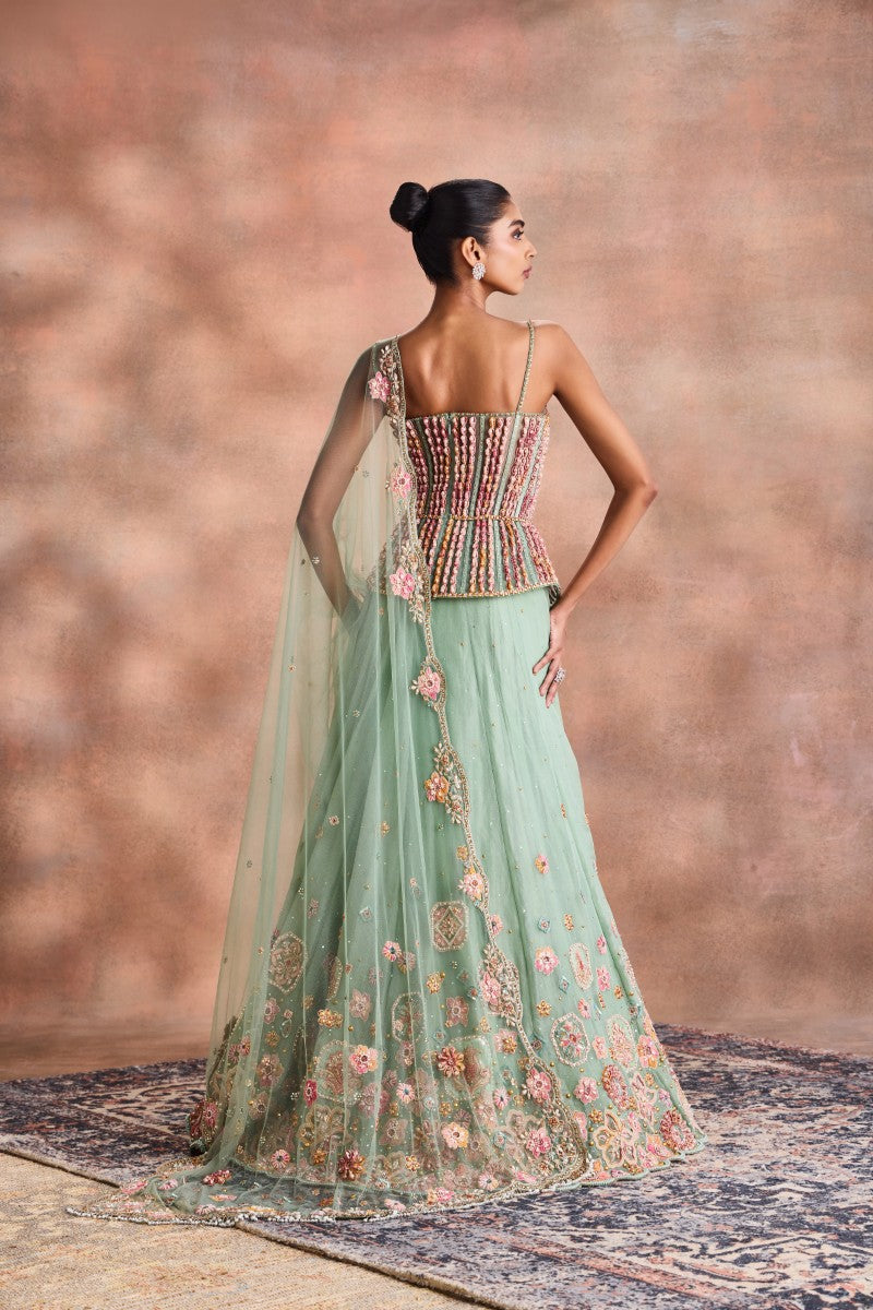 Pastel Corset Lehnga Set