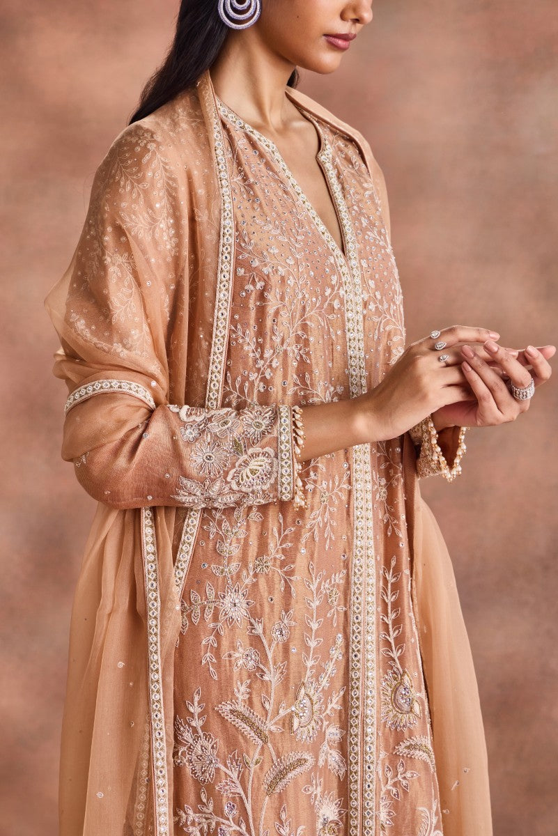 Tonal Embroidered Kurta Set