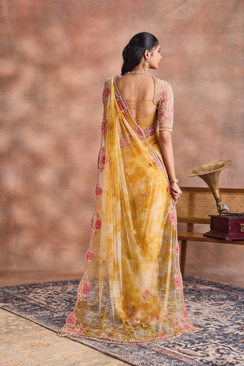 Tie and Dye Saree Set