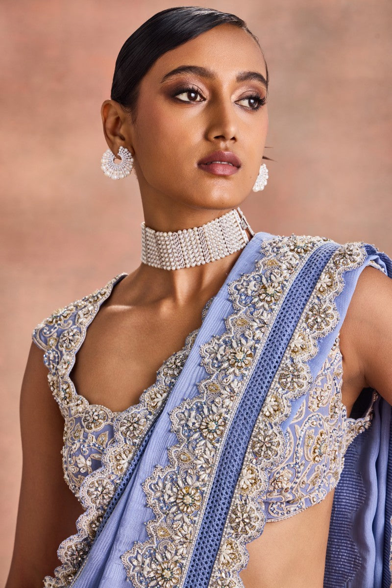 Scalloped Edge Saree