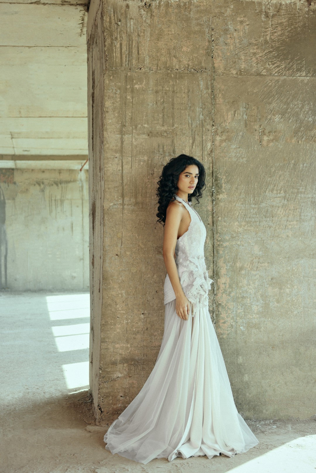 Draped Mermaid Gown
