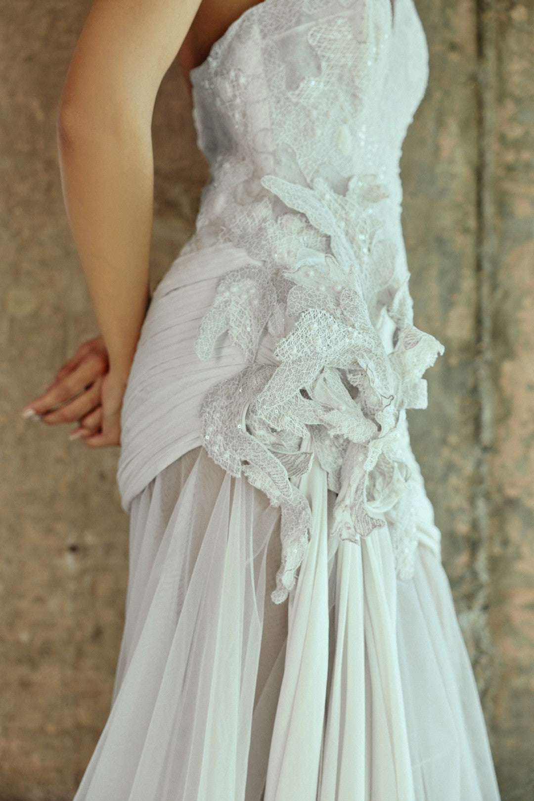 Draped Mermaid Gown