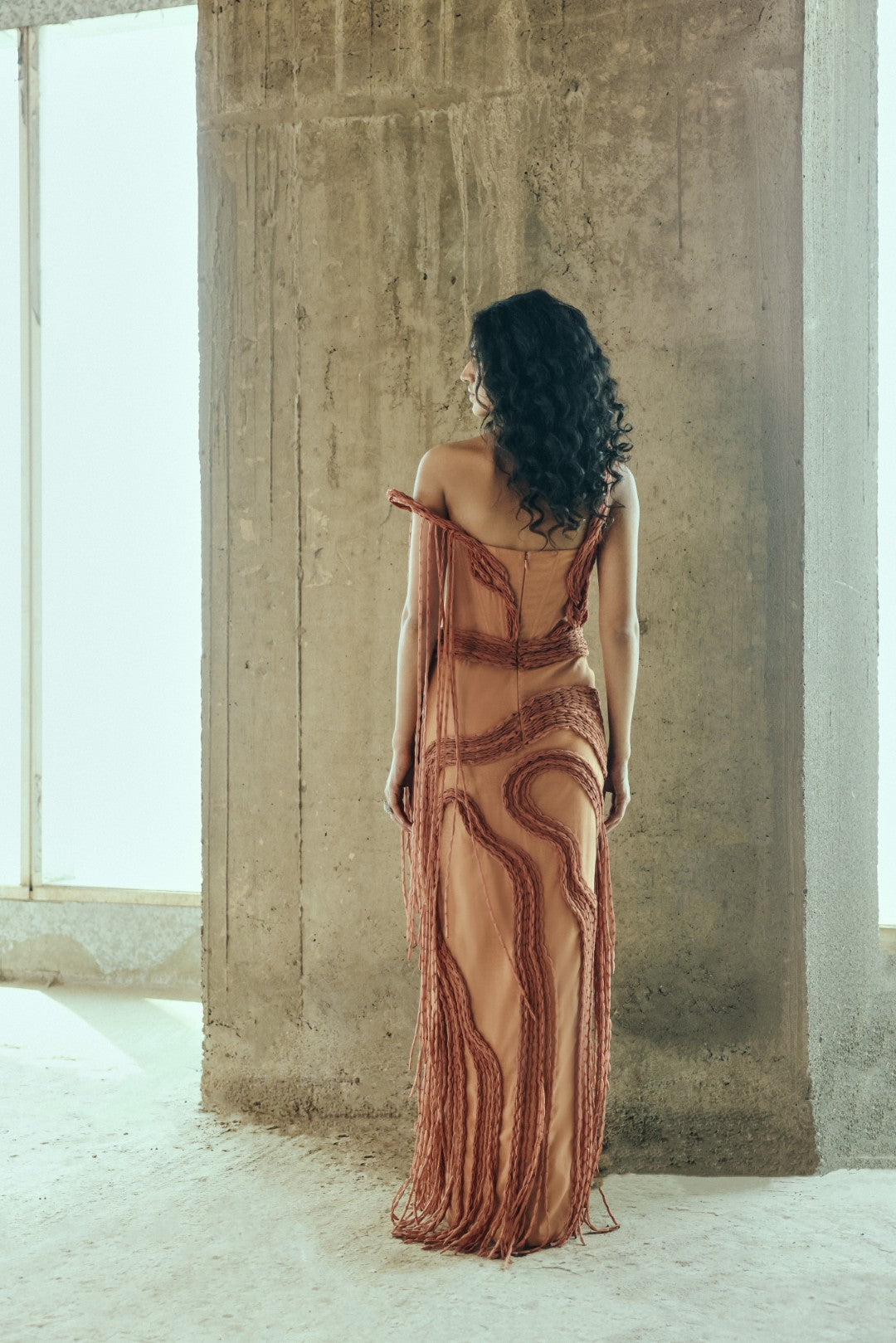 Knotted drape Dress