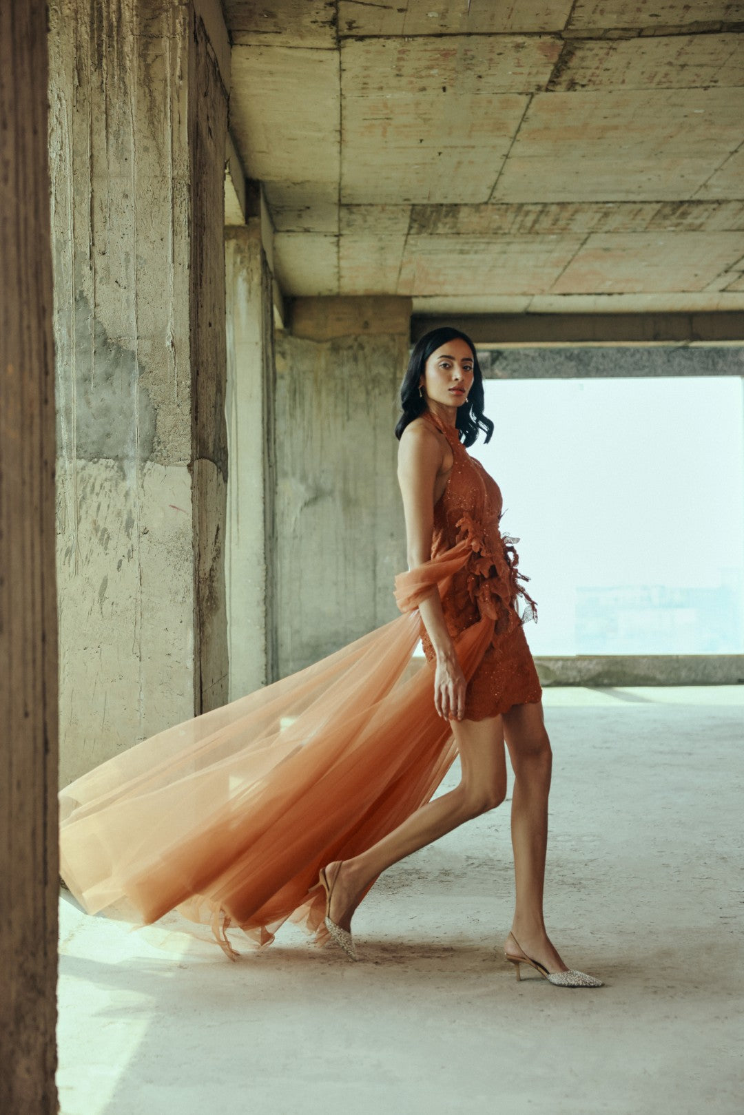Tulle Halter Gown