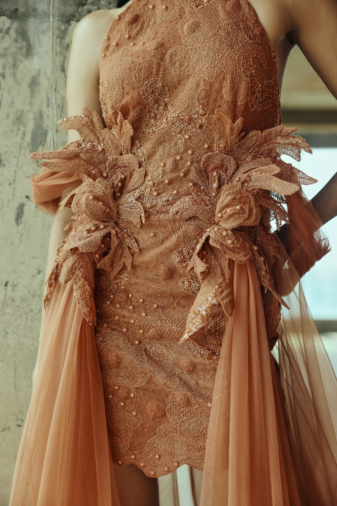 Tulle Halter Gown