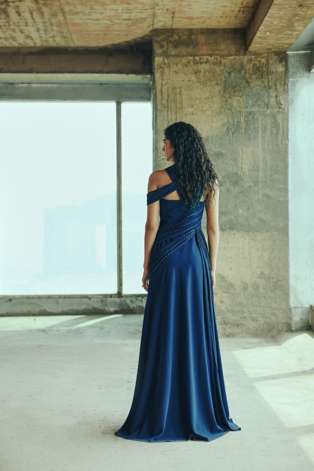 Gathered Draped Gown
