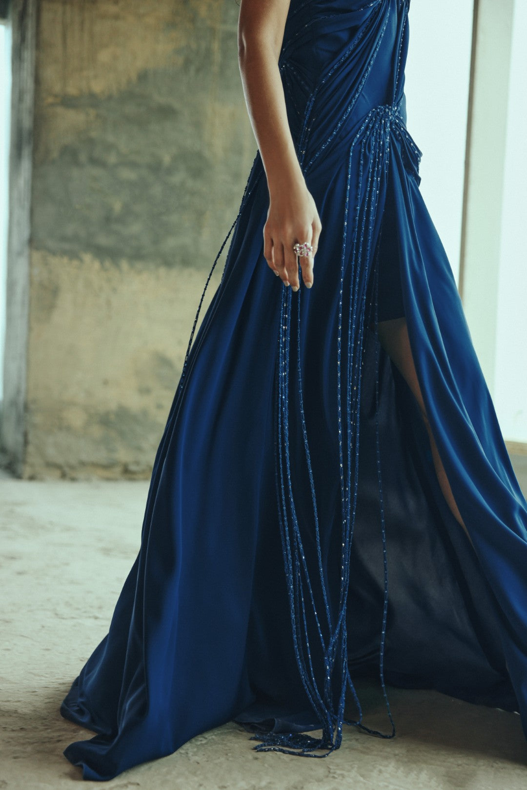 Gathered Draped Gown
