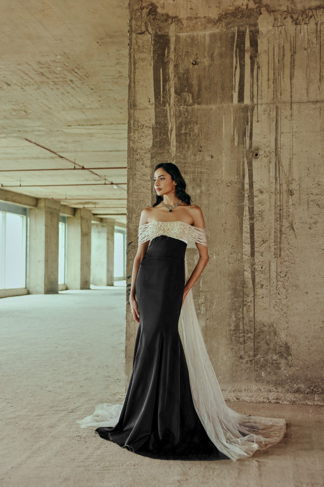 Sheer Trail Gown