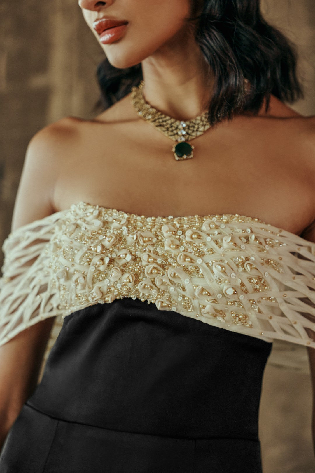 Sheer Trail Gown