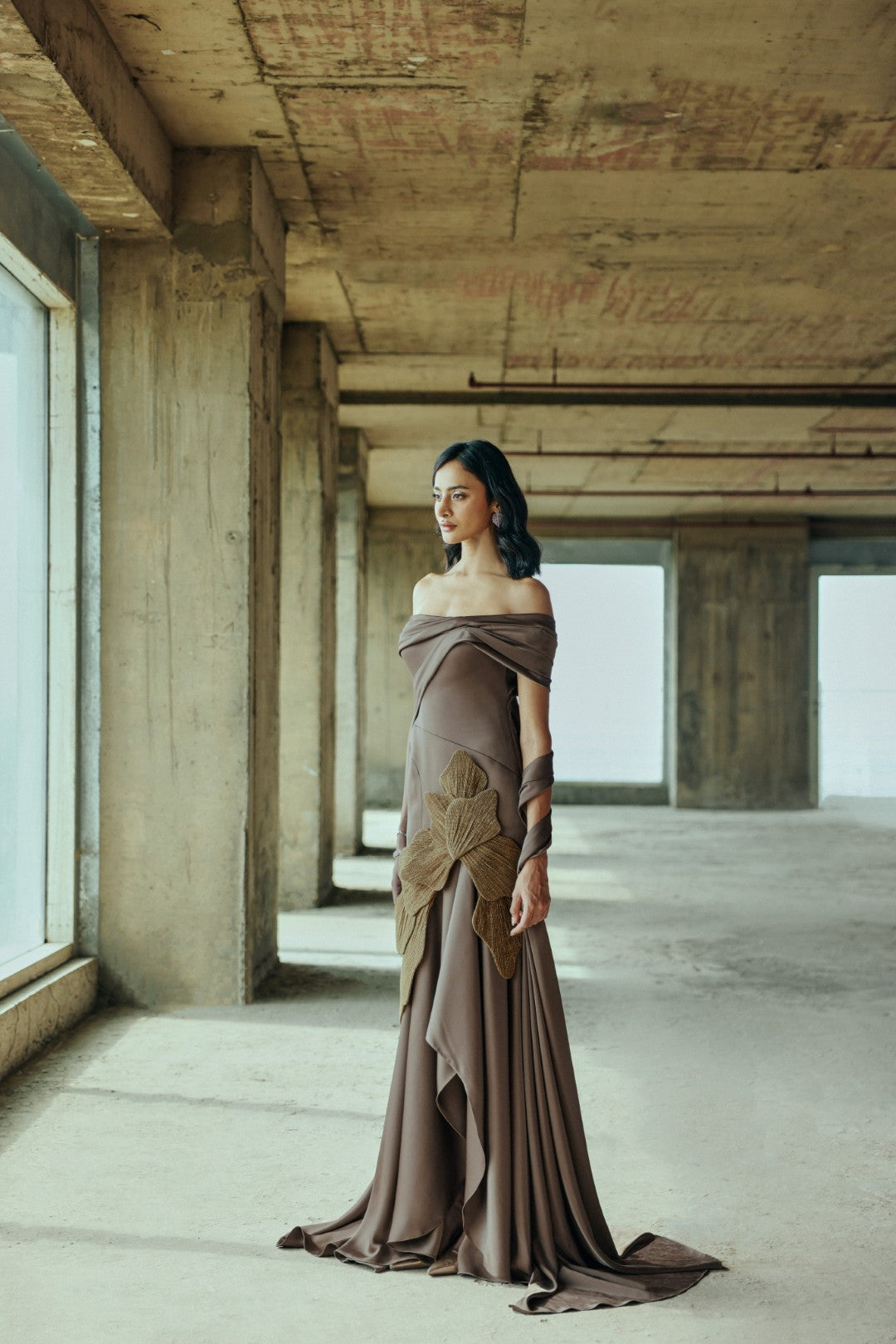 Draped Petal gown