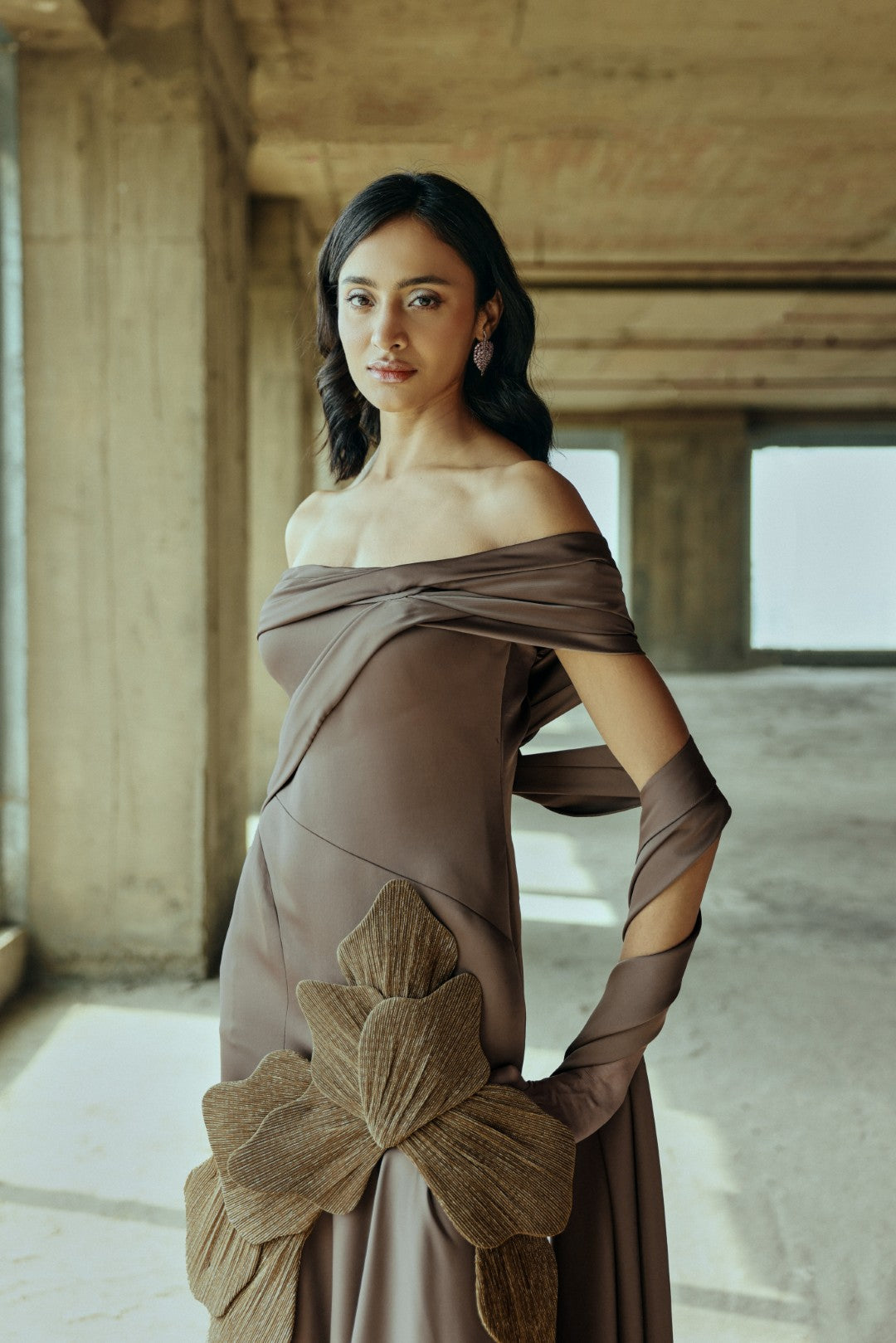 Draped Petal gown