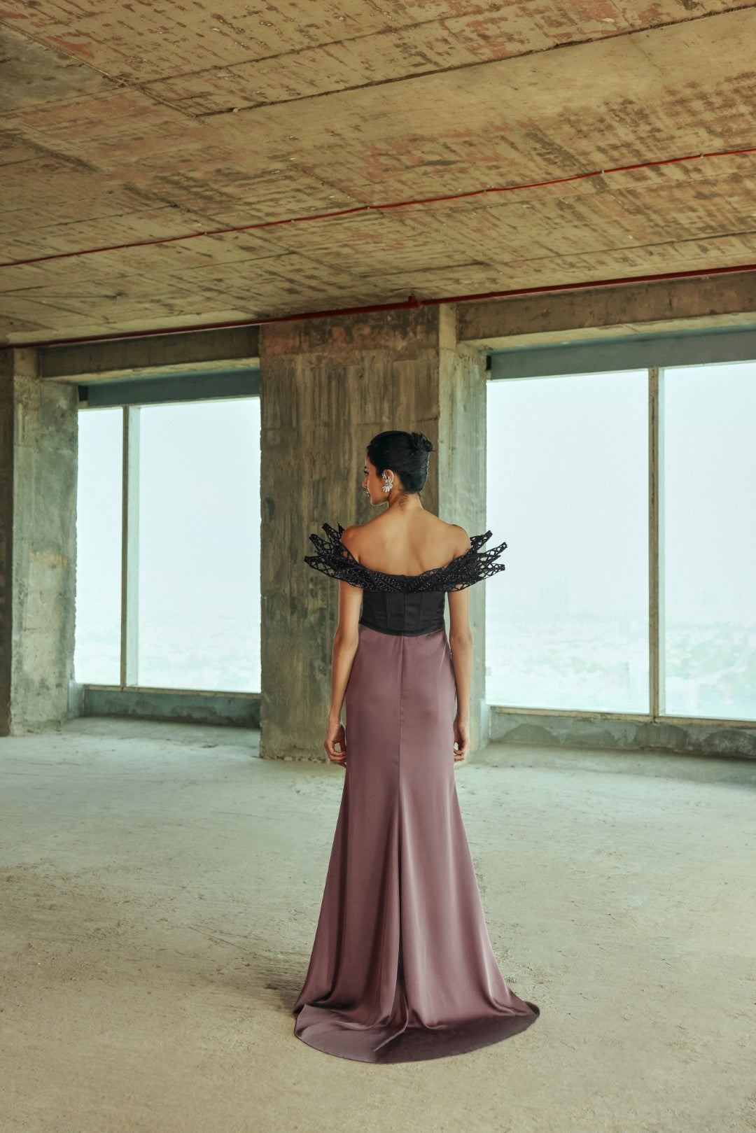 Winged Draped Gown