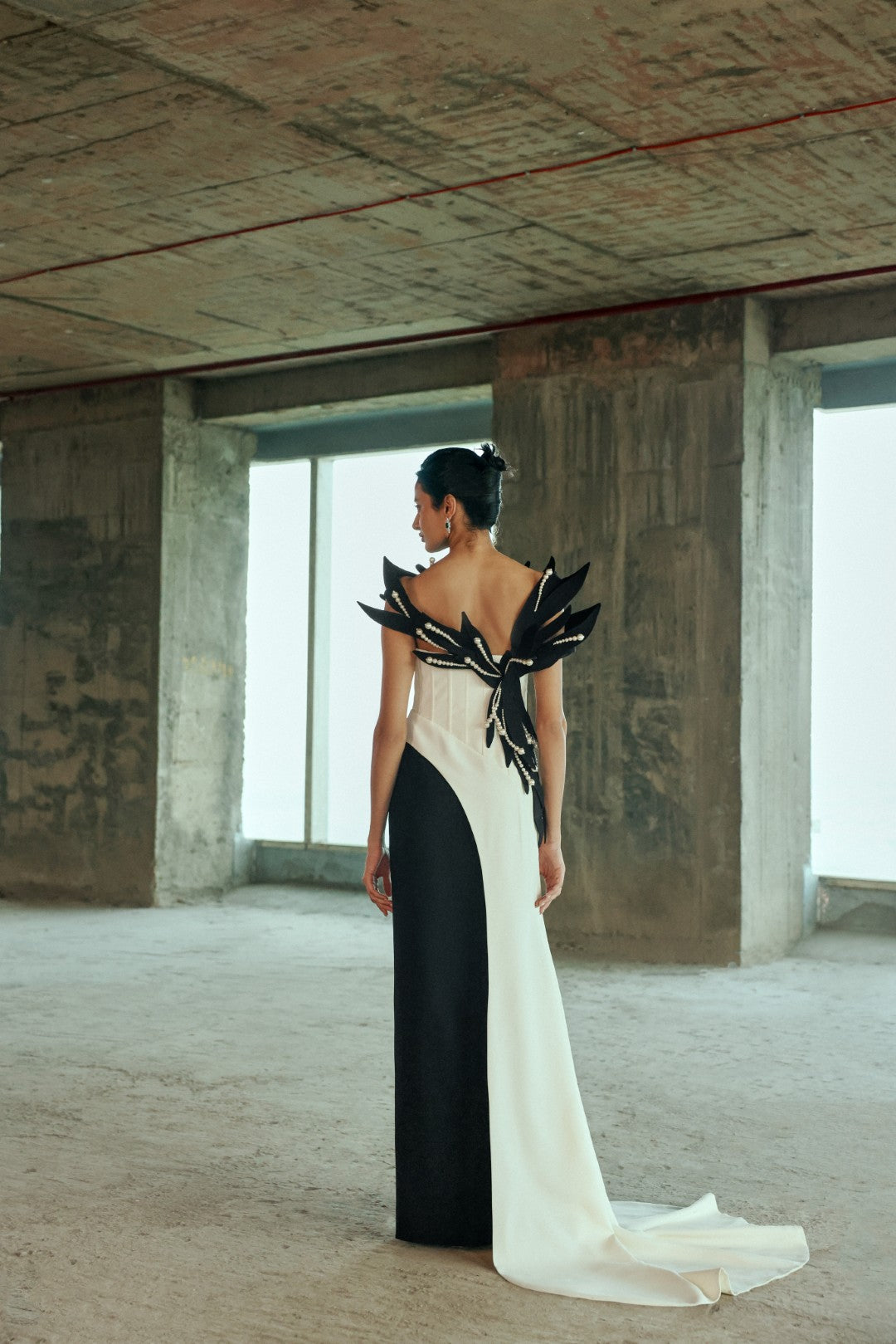 Feathered Sculptural Gown