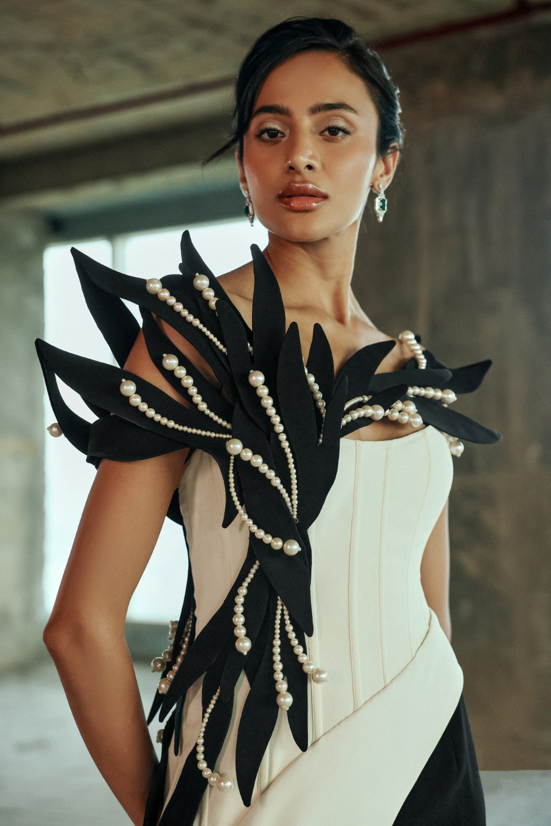 Feathered Sculptural Gown