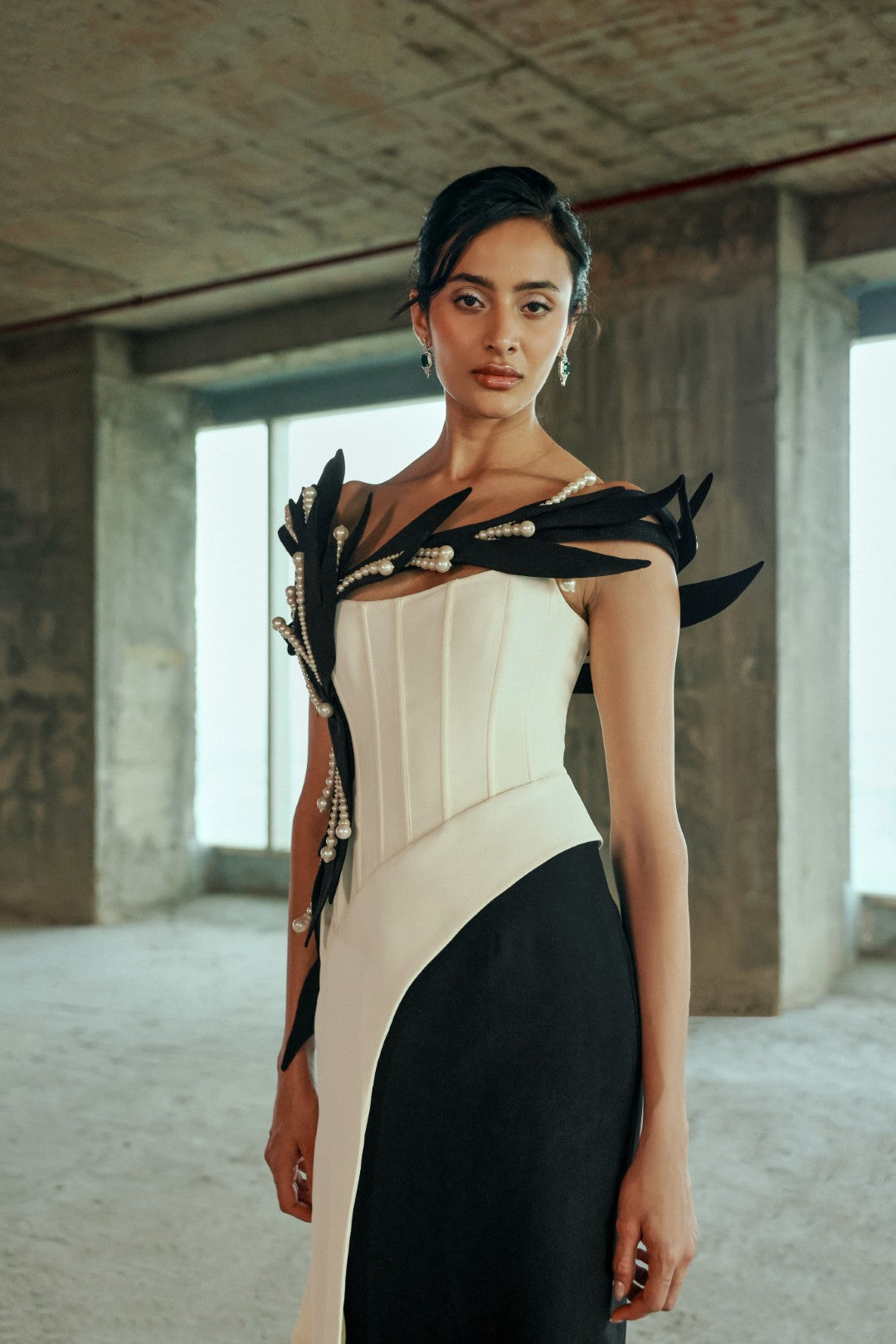 Feathered Sculptural Gown