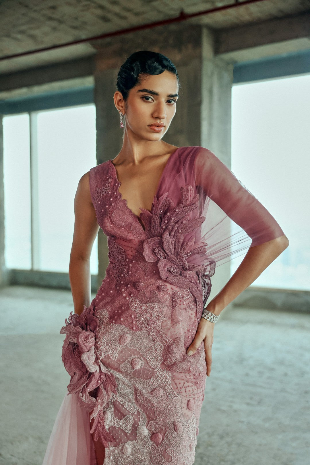 Botanical Embellished Gown