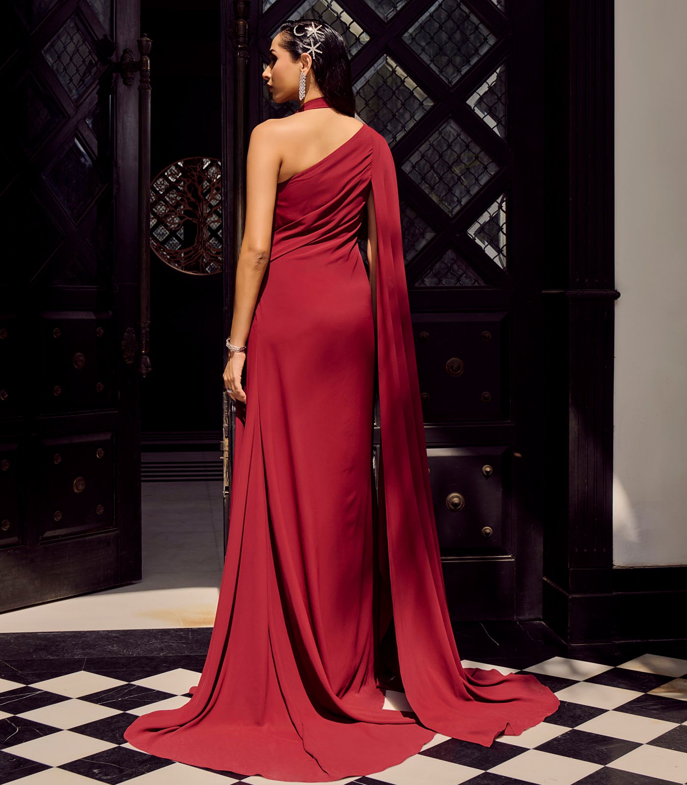 High Slit Drape Gown