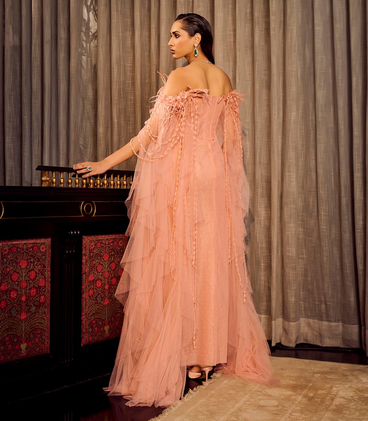 Off Shoulder Sheath Dress – Supria Munjal